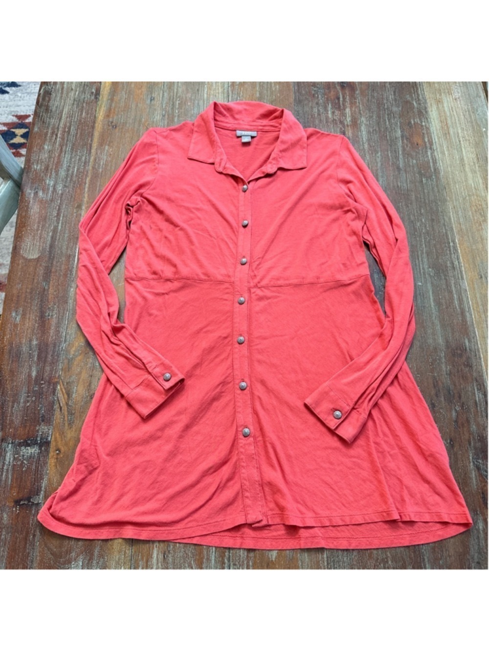 J. Jill Coral Slub Knit Tunic Top XS